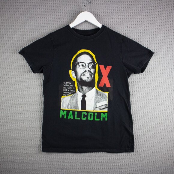 Malcolm X Graphic Tee Mens Shirt - Picture 1 of 7